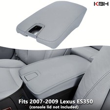 Fits 2007-2009 Lexus ES350 Center Console Lid Armrest Leather Cover Light Gray picture