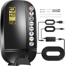 Upgraded TV Antenna Indoor Outdoor, Digital Antenna for Smart TV with Amplified picture