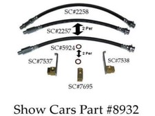 58 59 60 61 62 63 64 CHEVY IMPALA BEL AIR 327 348 409 BRAKE HOSES & FITTINGS KIT picture
