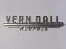 Vintage Vern Dall Ford Norfolk Nebraska Metal Dealer Badge Emblem Trunk Tag picture