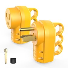 RVGUARD 50 Amp Welder Male and Female Plug Kit, NEMA 6-50HP&6-50HR, Yellow picture