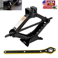 2 Ton (4409 lbs) Scissor Jack for Car Spare Tire Changing Repair Kit with Wrench picture