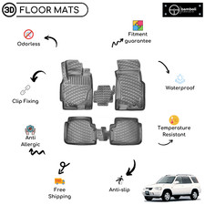 Custom Molded Rubber Floor Mat for Honda CR-V 96-01 (Black) picture