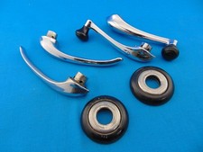 1941-1948 Ford Interior Door Pulls Window Crank Handles Escutcheons Good Used picture