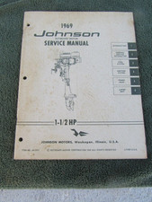 Johnson antique outboard motor original factory service manual 1.5hp 1969  1R69C picture
