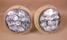 2x USGI M998 Humvee M939 MRAP 24 V LED Head Light Trucklite 07370 W/ Tan Bucket picture