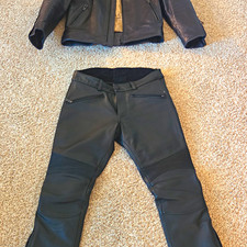 Iconic Belstaff Leather Motorcycle Jacket & Pants Mens Size 48 Pants M Jacket picture