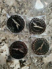 ZENITH EAGLE WIRE WHEEL KNOCK OFF METAL CHIPS CHROME & BLACK SET OF 4 picture