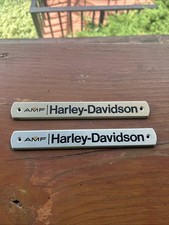 1970s AMF Harley Davidson Shovel head Tank Emblems Pair Original picture