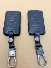C7 Corvette Key FOB Covers Black Leather Pair Like New. Protective Covers picture