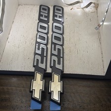 2-NOS OEM GM 15707431 Front Door Side Emblem 2500HD Bowtie Silverado 2001-07 picture