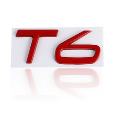 For VOLVO T6 Red Rear Boot Trunk Emblem Sticker Letter Badge XC40 XC60 picture