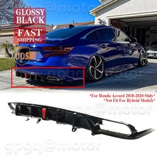 For Honda Accord 2018-2020 Yofer Glossy Black Rear Bumper Lip Splitter Diffuser picture