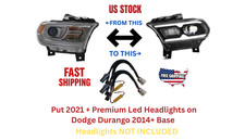 Dodge Durango 2014+ Base To 2021 + Premium Led Headlight Conversion Cables picture
