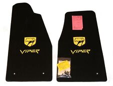 LLOYD Velourtex BLACK FLOOR MATS; 1992 to 2002 Dodge Viper R/T-10 - Yellow Logos picture