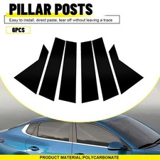 6pcs Posts Pillar Door Window Trim Cover For Set Kia Forte 2019-2024 Sedan Black picture