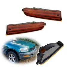 2PCS Front Amber Parking Signal Lights Housings For 1996-1997 Toyota Rav4 Rav 4 picture
