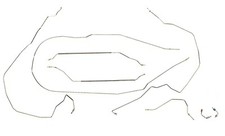 Complete Stainless Steel Prebent Brake Line Kit For Power 4 Wheel Disc. picture