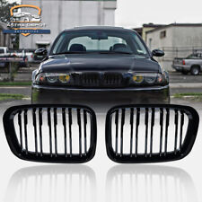 For 98-01 BMW E46 4 Doors Sedan Front Gloss Black Dual Slat Kidney Grille Grills picture