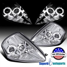 Fits 2000-2005 Mitsubishi Eclipse Dual Halo Projector Headlights Lamps 00-05 picture