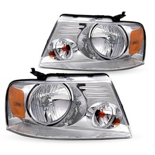 For 2004-2008 Ford F-150 Lincoln Mark LT Factory Style Chrome Amber Headlights V picture