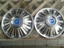 TWO 1967 67 FORD FAIRLANE GALAXIE HUBCAPS WHEELCOVERS CENTER CAP ANTIQUE VINTAGE picture