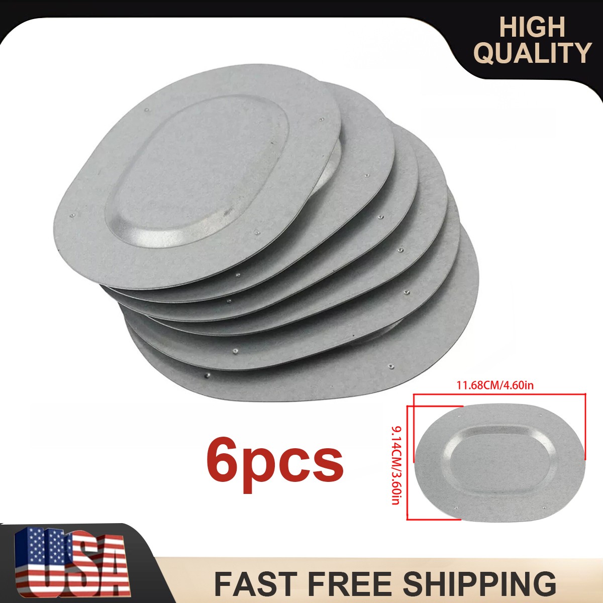 6x Trunk Floor Pan Oval Drain Plug Plate For A-body Chevelle GTO 442 GS 1967-72