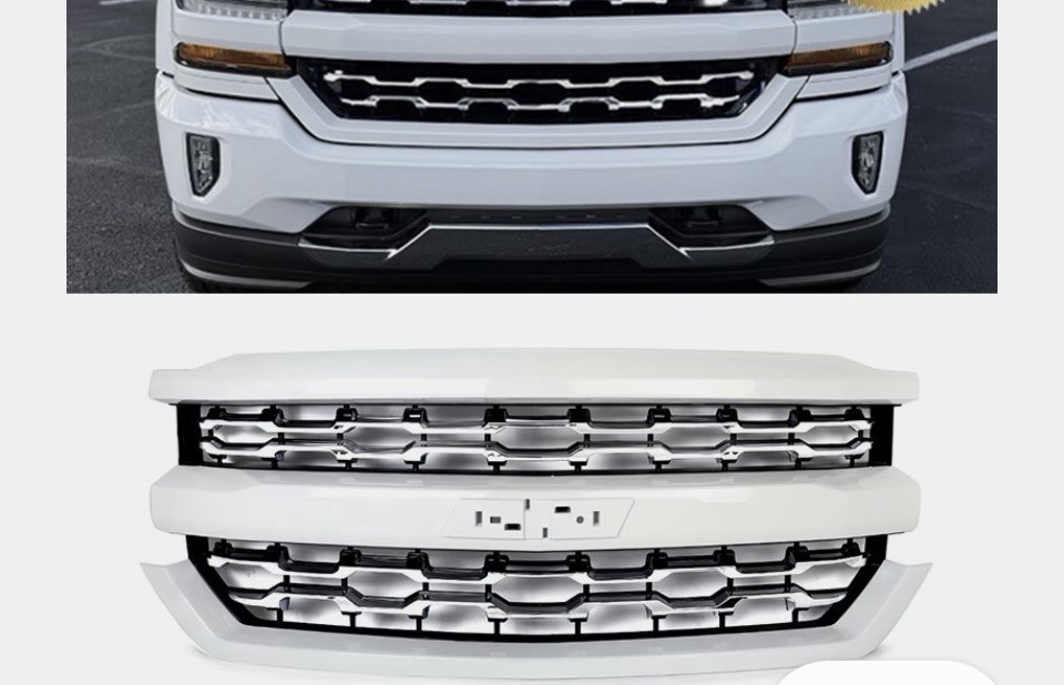 Chevrolet Silverado 1500 front upper bumper grille Summit white Chevrolet Silverado 1500 front upper bumper grille Summit white