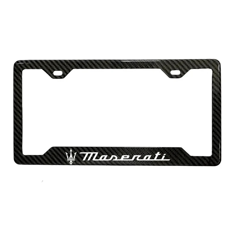 Maserati Real 3K TwillWeave Carbon Fiber License Plate Frame Holder