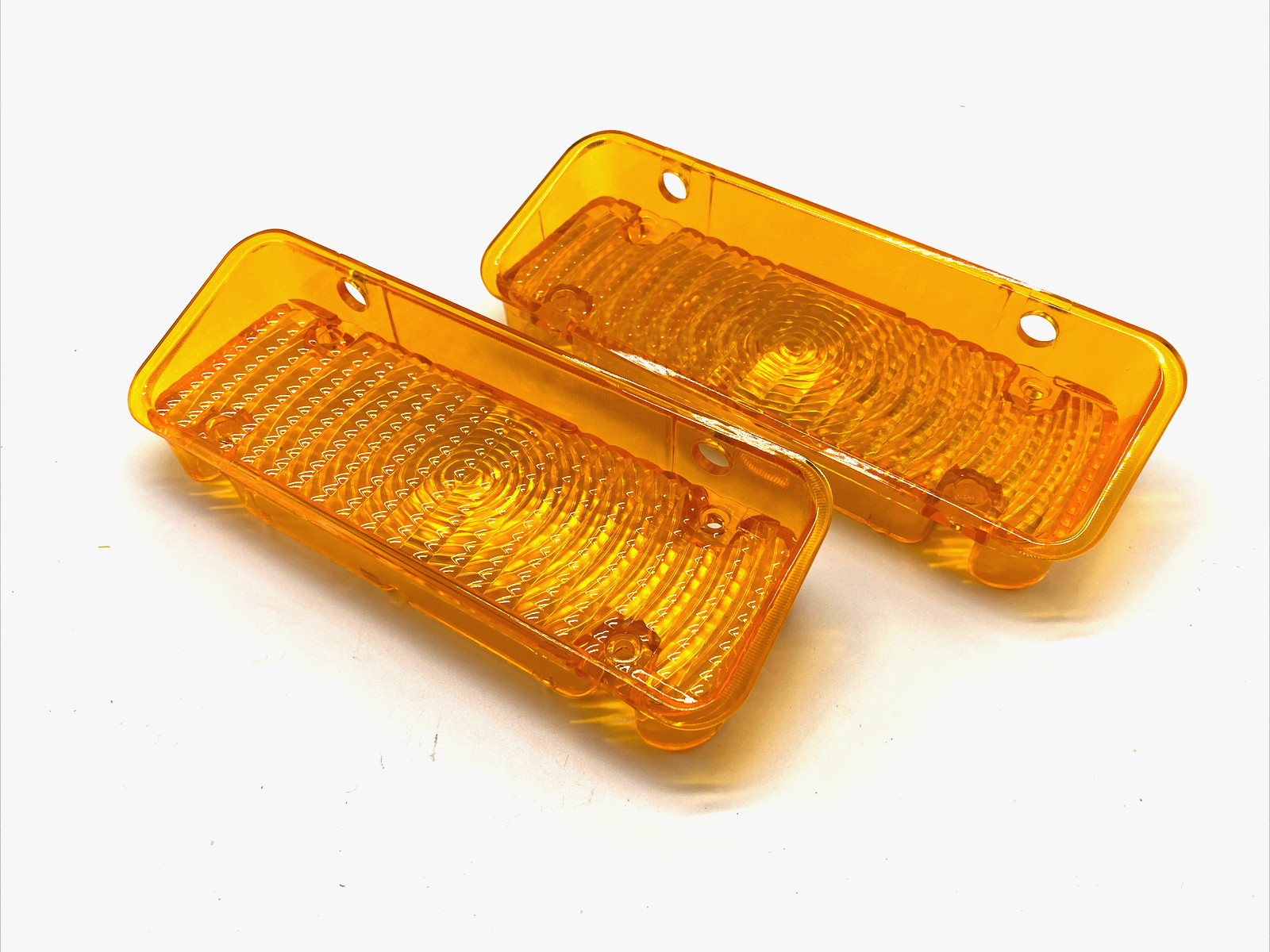 1971 1972 Chevy Pickup Truck C10 K10 Parking Light Lamp Lens Amber Pair LH RH