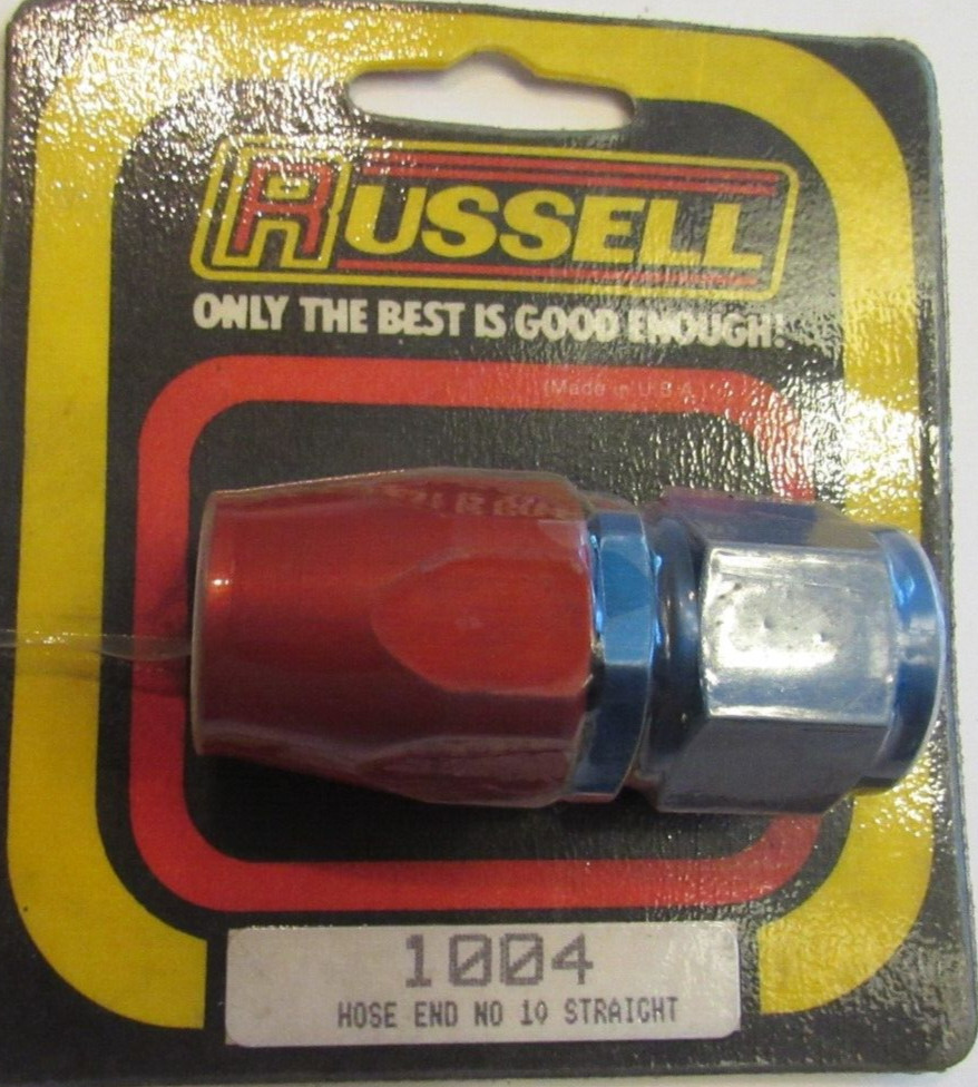 RUSSELL STRAIGHT FULL FLOW AN10 - AN10 HOSE END FITTING NEW OLD STOCK/OLD PART #