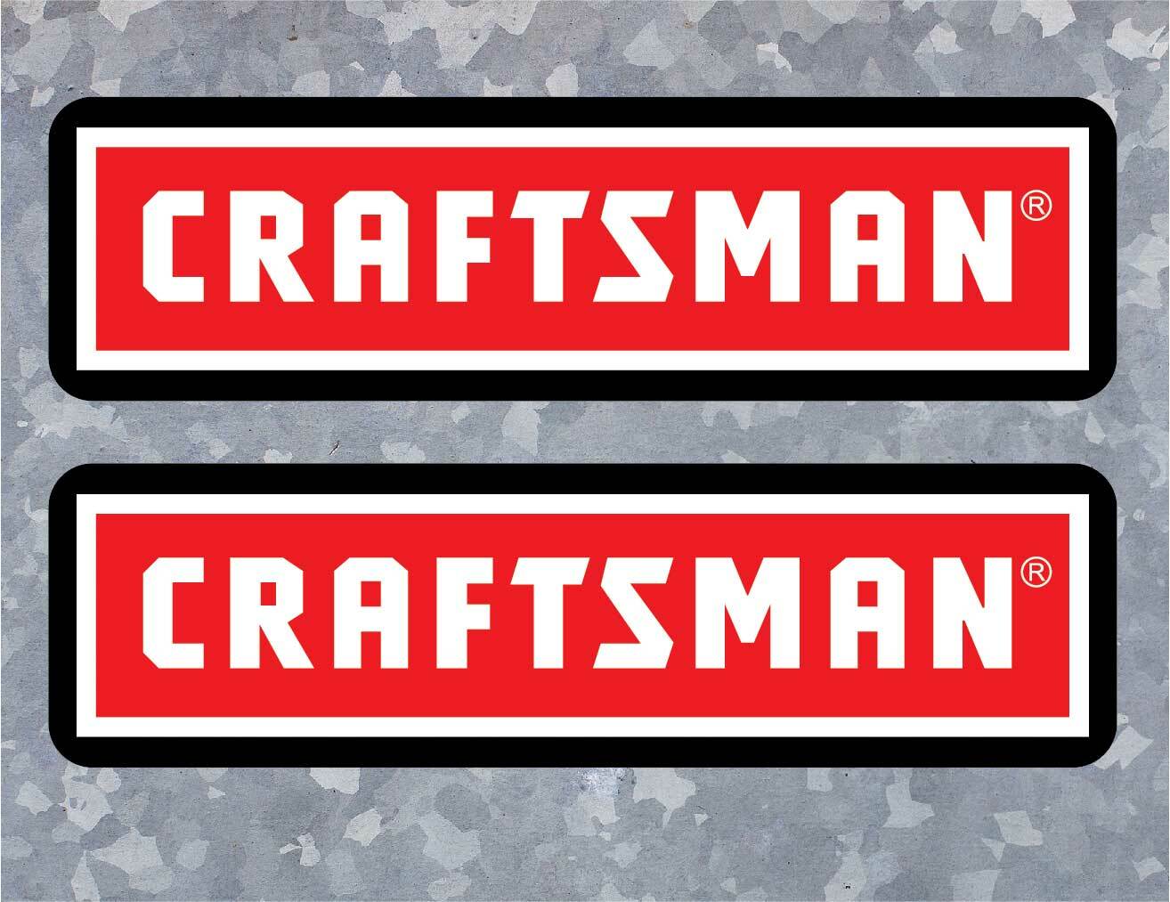 2x Replacement CRAFTSMAN Toolbox Logo Decals American Made