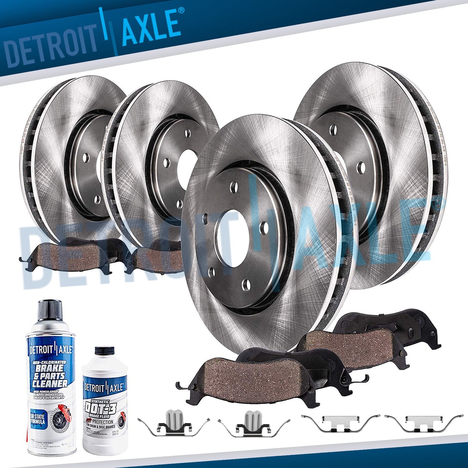 330mm Front & 336mm Rear Disc Rotors Ceramic Brake Pads for 2006 BMW 330i 330xi