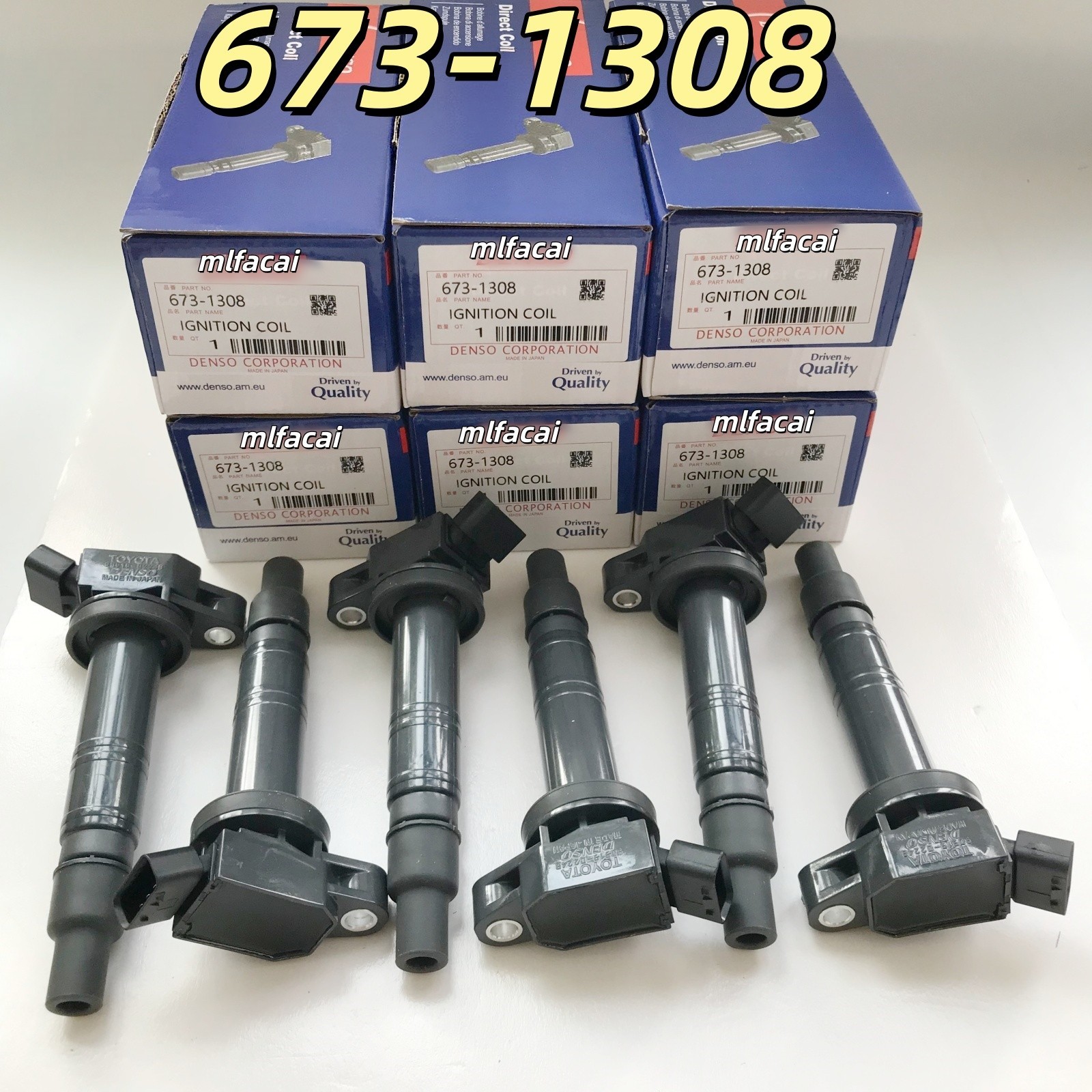 New 6x DENSO 673-1308 Ignition Coils 90919-02248 For 03-20 & Lexus I4 V6