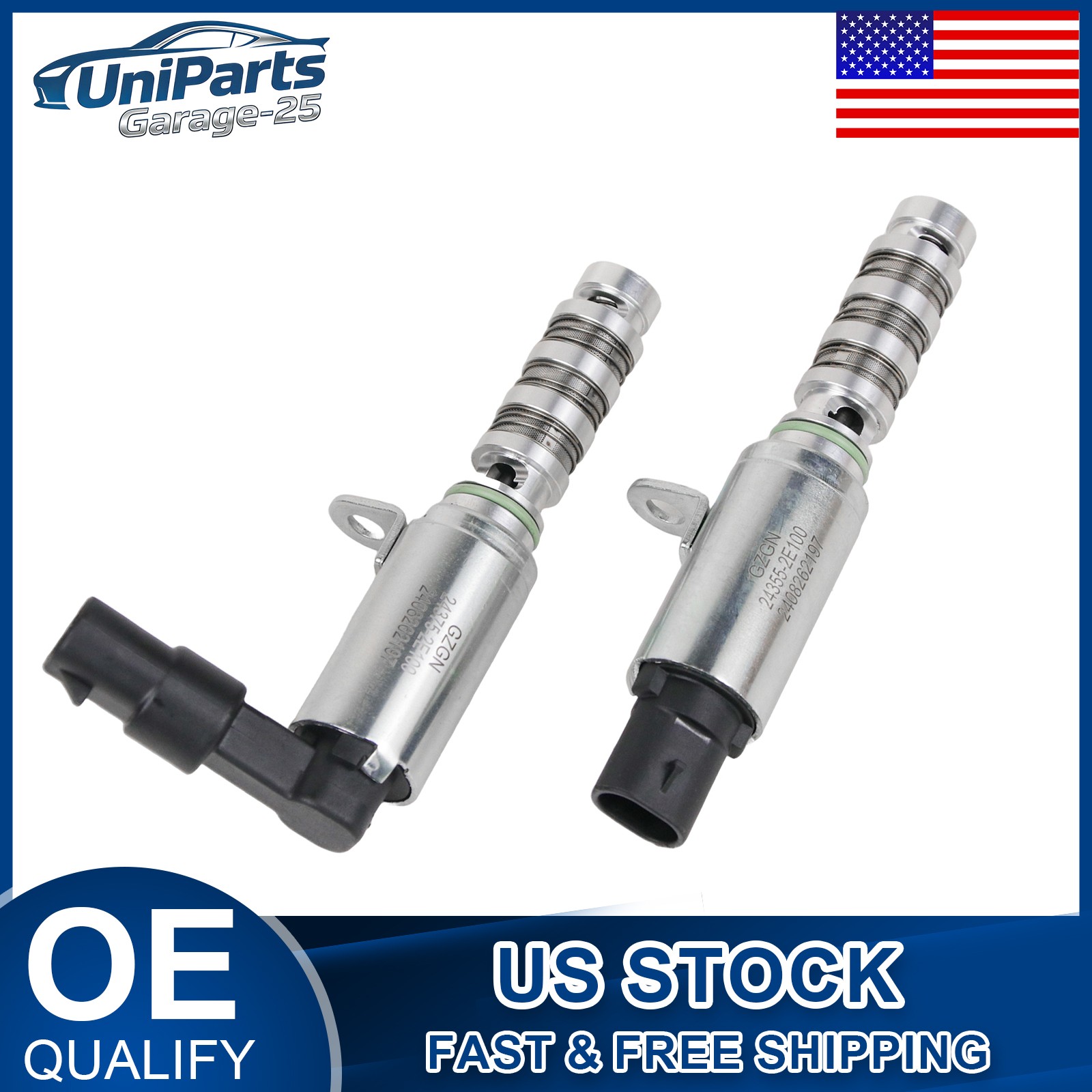 2Pcs VVT Timing Solenoid 243752E100 for 2012-2020 Hyundai Kia Elantra 1.8L 2.0L 2Pcs VVT Timing Solenoid 243752E100 for 2012-2020 Hyundai Kia Elantra 1.8L 2.0L