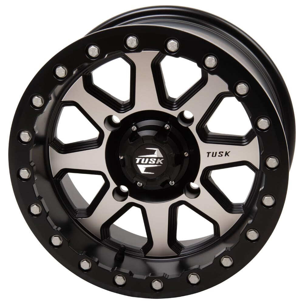 Tusk 4/156 Uinta Beadlock Wheel 15x7 4.0 + 3.0 Machined/Black Fits Polaris Tusk 4/156 Uinta Beadlock Wheel 15x7 4.0 + 3.0 Machined/Black Fits Polaris
