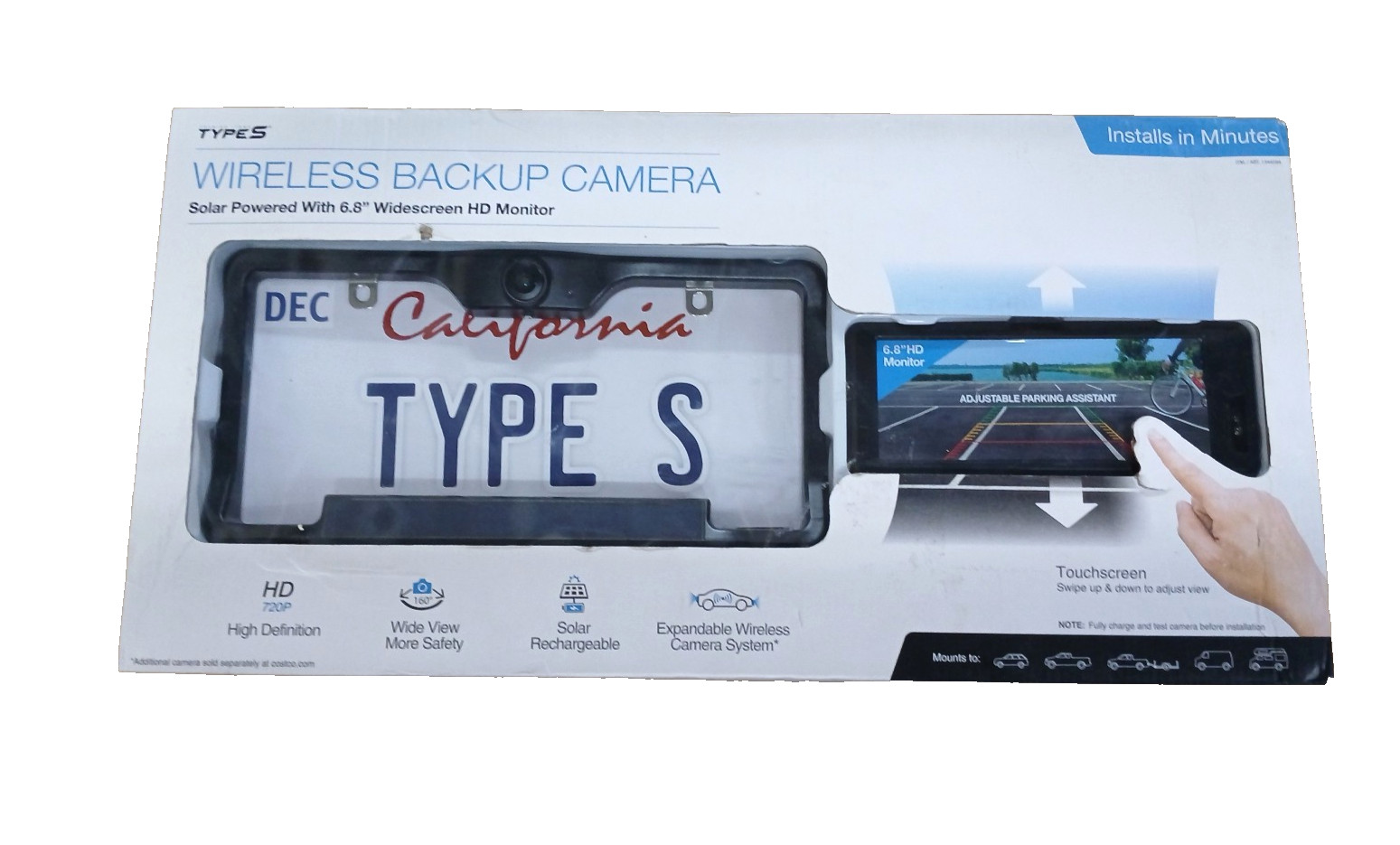 Type S HD Wireless Backup Camera & 6.8