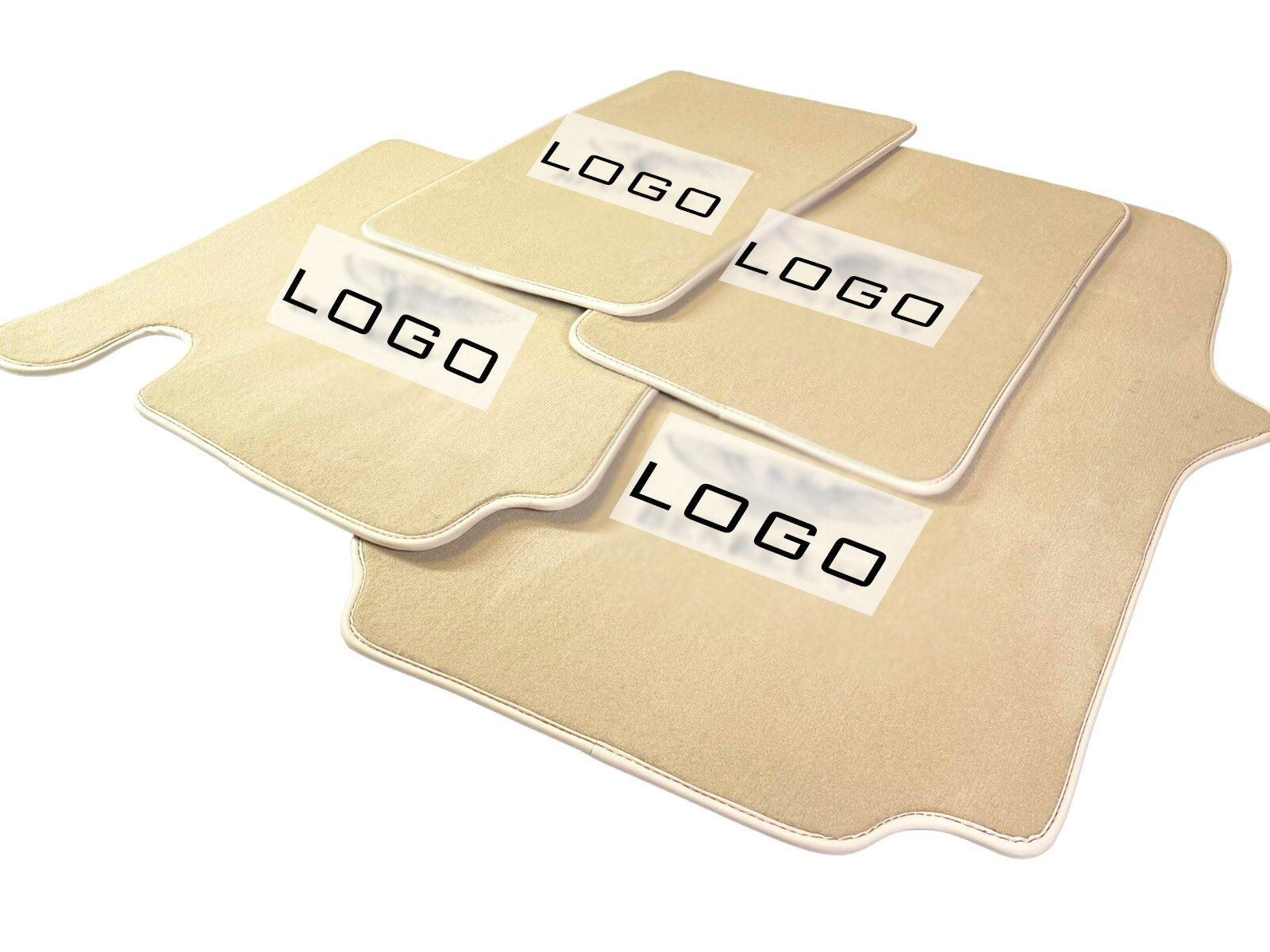 Floor Mats For Bentley Arnage 1998-2009 With Custom Emblem Tailored Beige Set