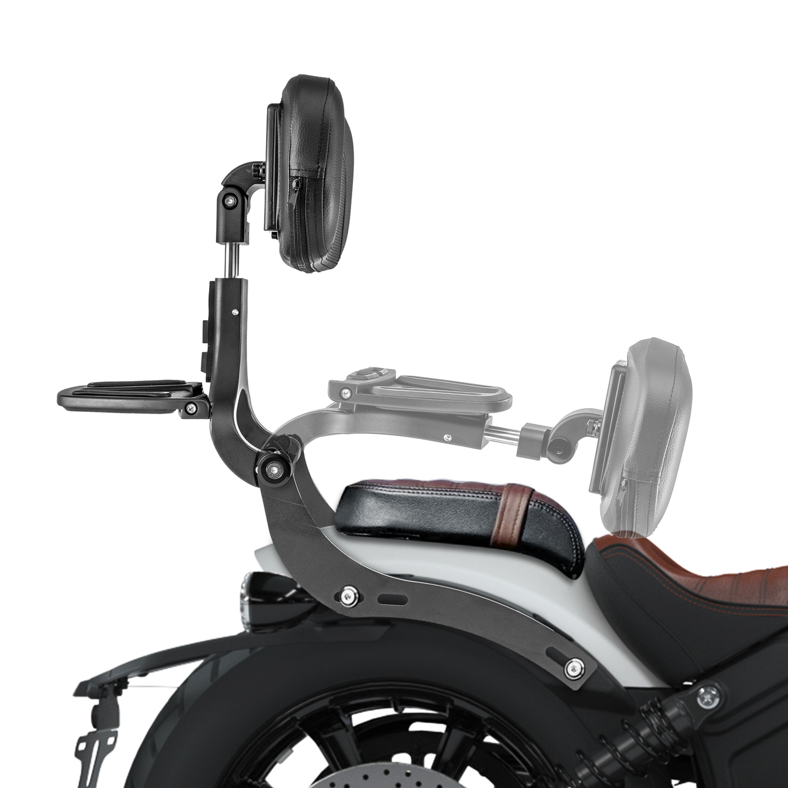 Multi-Purpose Passenger Driver Backrest Sissy bar for Indian Scout Bobber Rogue