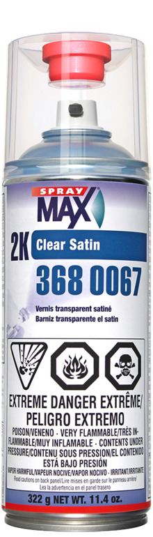 SprayMax 3680067 2K Clear Satin Aerosol Spray Can