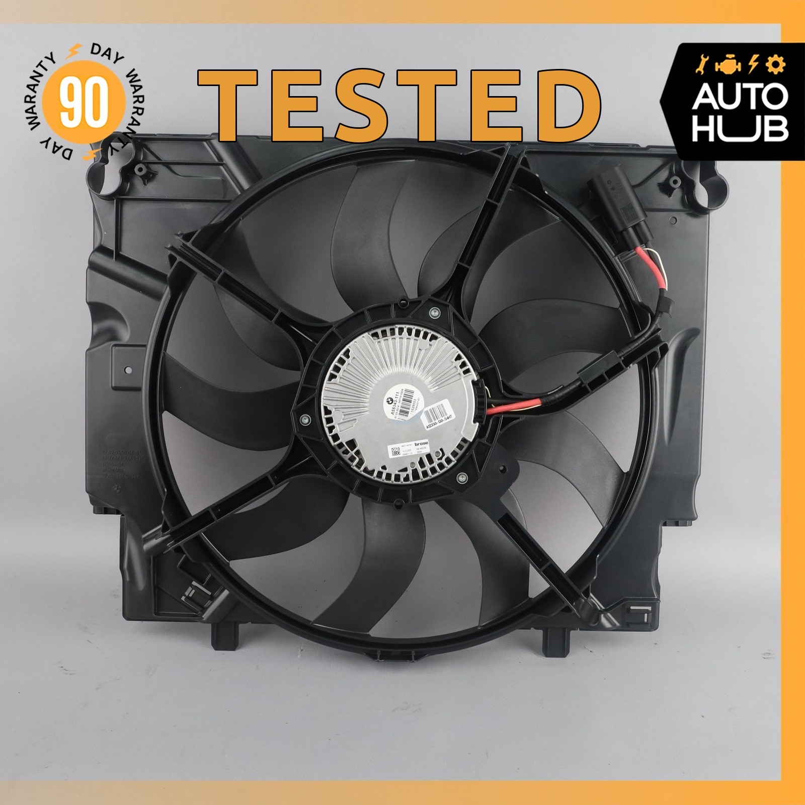 08-10 BMW E60 535i 3.0L I6 N54 Engine Radiator Cooling Fan Motor Assembly OEM 08-10 BMW E60 535i 3.0L I6 N54 Engine Radiator Cooling Fan Motor Assembly OEM