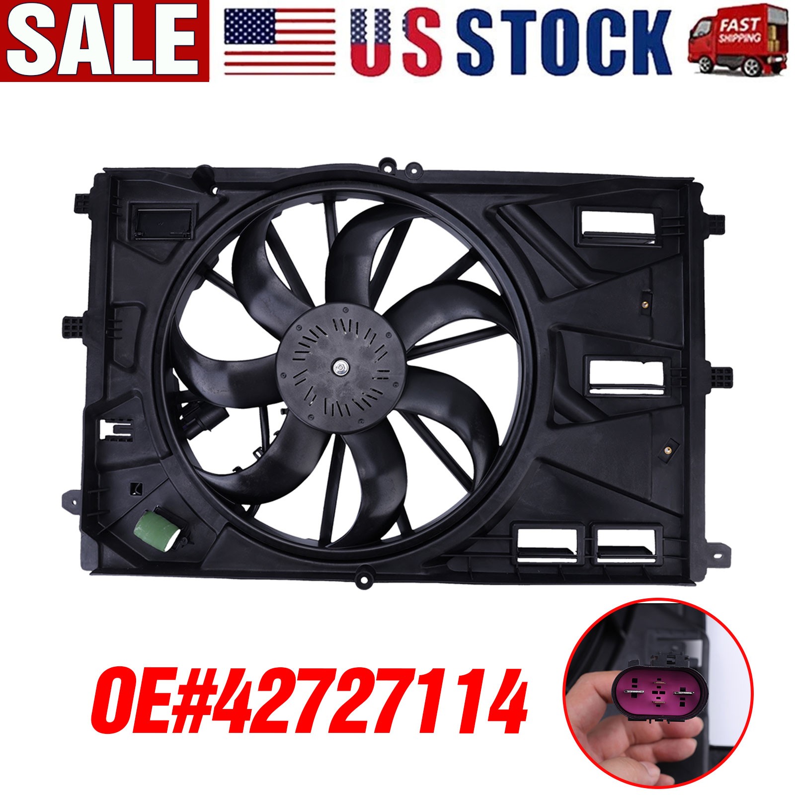 1X Engine Radiator Cooling Fan Assy 42727114 for Chevrolet Trax Buick Envista