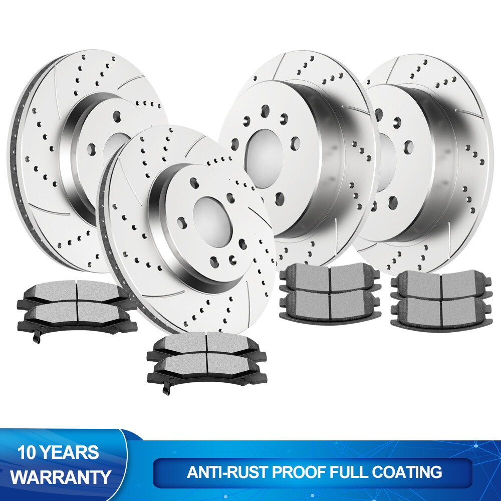 Front & Rear Brake Rotors + Brake Pads for 2006 - 2010 Chevy Impala Monte Carlo Front & Rear Brake Rotors + Brake Pads for 2006 - 2010 Chevy Impala Monte Carlo
