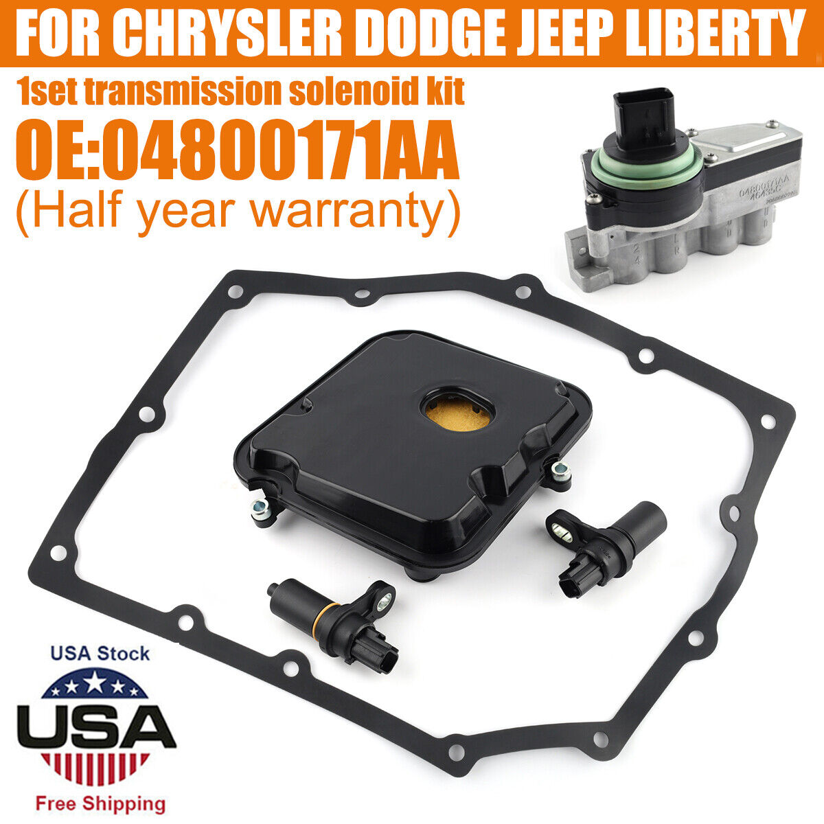 42RLE Liberty Transmission Shift Solenoid Block Pack Kit For Dodge Jeep Chrysler