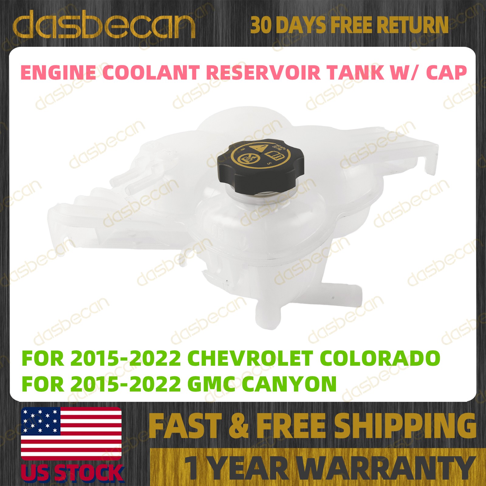 Engine Coolant Reservoir Tank w/ Cap For Chevrolet Colorado GMC Canyon 2015-2022 Engine Coolant Reservoir Tank w/ Cap For Chevrolet Colorado GMC Canyon 2015-2022