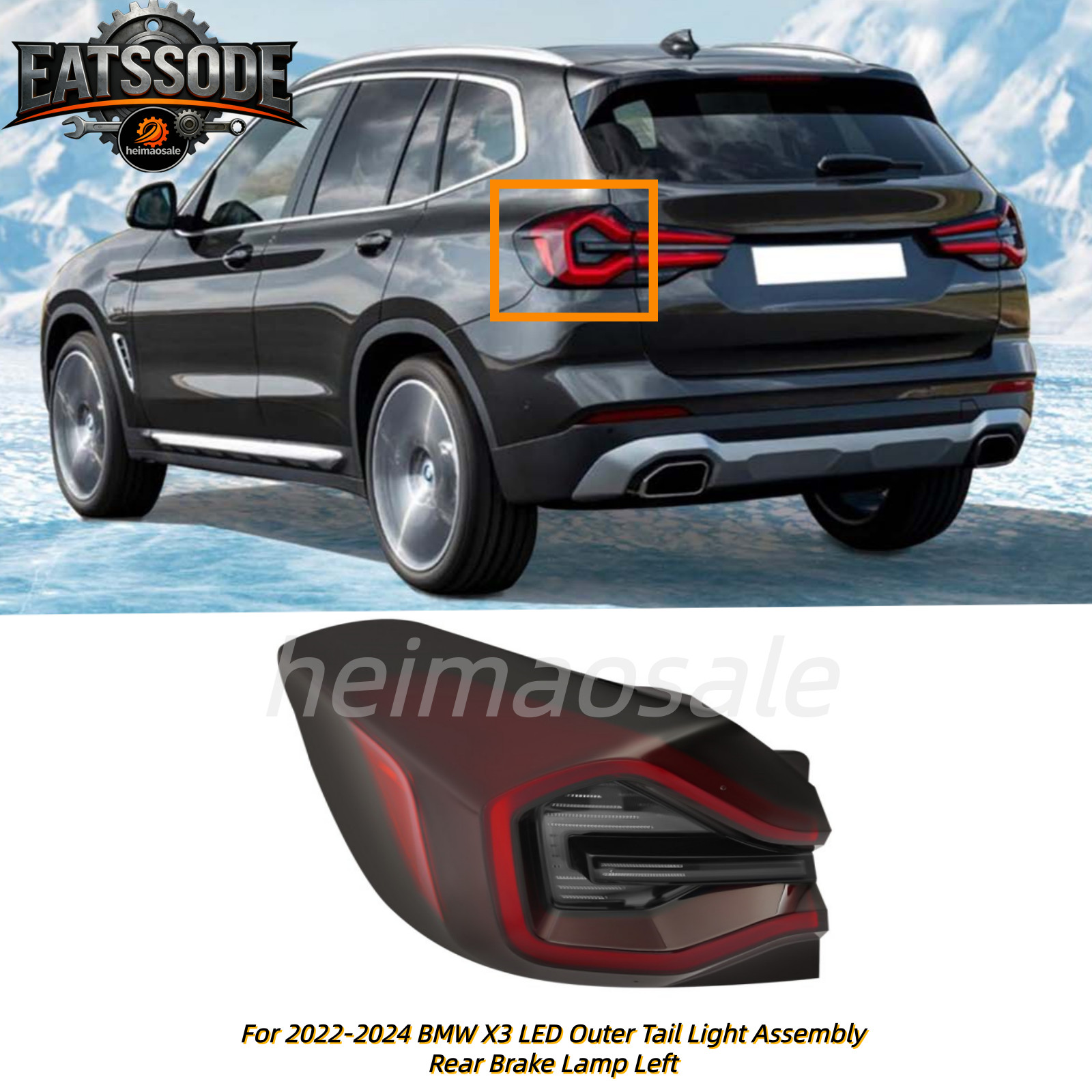 For 2022-2024 BMW X3 LED Outer Tail Light Rear Brake Lamp Left Driver Side