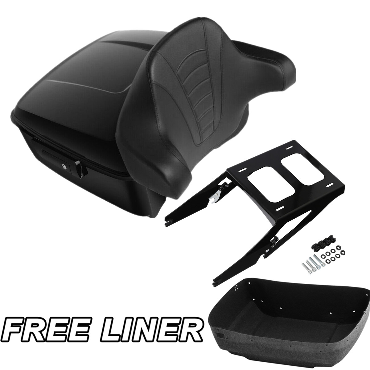 Black King Trunk Backrest Mount Rack For Harley Sport Glide FLSB 18-Up 2025