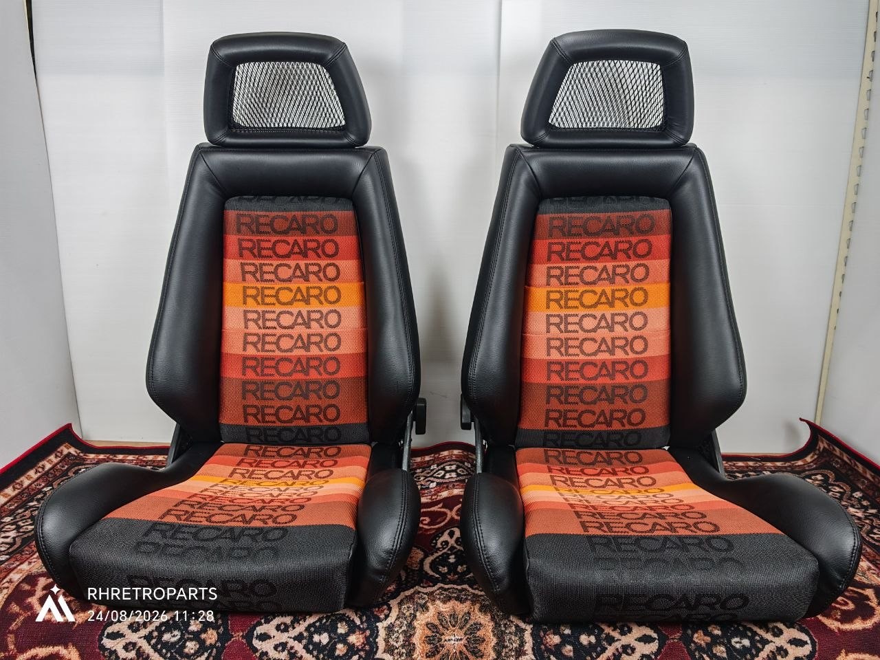 🥇 TARIFF INCLUDED FOR U.S . 🥇 RECARO LX B Pair Faux Lether Orange Spectrum JDM