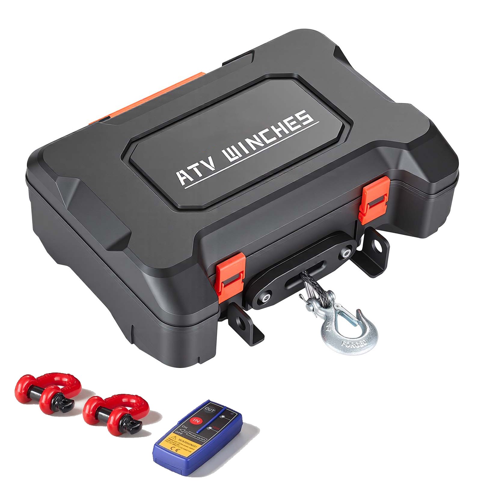 Uimoso Portable 12V Electric Winch Kit with 4500 lbs Synthetic Rope Capacity Uimoso Portable 12V Electric Winch Kit with 4500 lbs Synthetic Rope Capacity