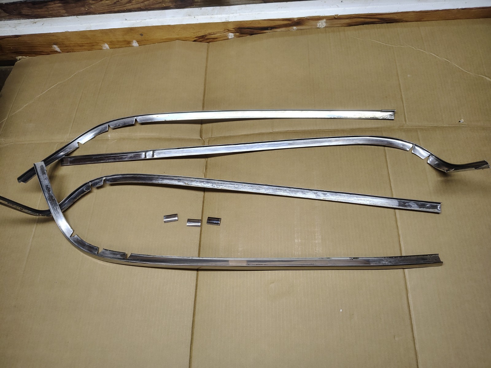 1957-1960 Ford Truck Rear Window Stainless Trim Set, Big Window, Original Ford 1957-1960 Ford Truck Rear Window Stainless Trim Set, Big Window, Original Ford